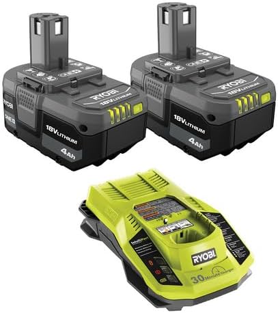 18V ONE+ 4AH LITHIUM BATTERY (2-PACK) WITH CHARGER