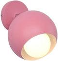 Wall lamp, Clothing Store Coffee Shop 180 Degree Adjustment Wrought Iron Wall Light Fixtures Bedroom Study Girl Room Wall Sconces E27 Screw Aisle Corridor Decorative Lighting Wall Lamp(Pink)