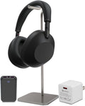 Sony WH-1000XM6 Wireless QN3 Processor Noise-Canceling Headphones (Black) with Stand and Accessories Bundle (4 Items)