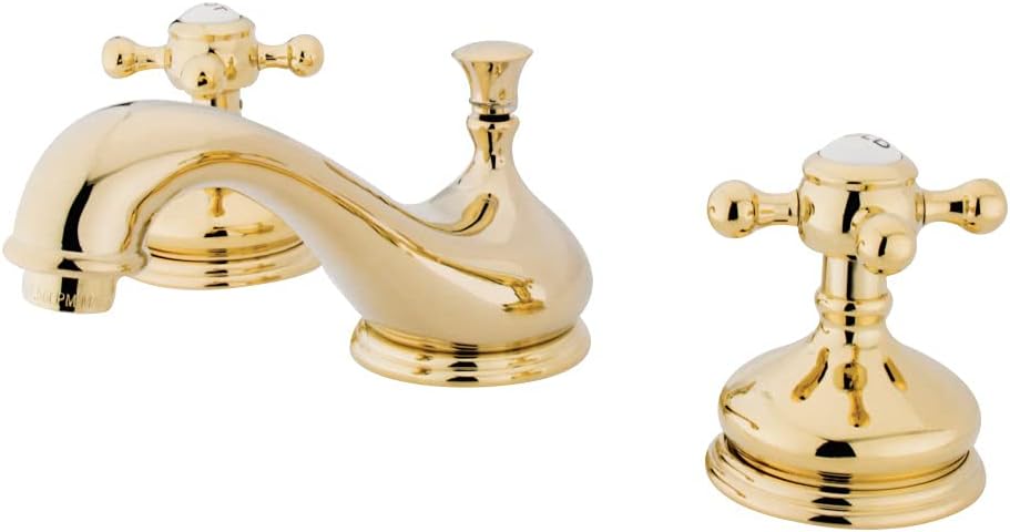 Kingston Brass KS1162BX 8 in. Widespread Bathroom Faucet, Polished Brass