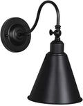 Industrial Wrought Iron Rustic Vintage Wall Lamp Lighting Home Decor Headboard Bathroom Bedroom Farmhouse Porch Garage - Black E26