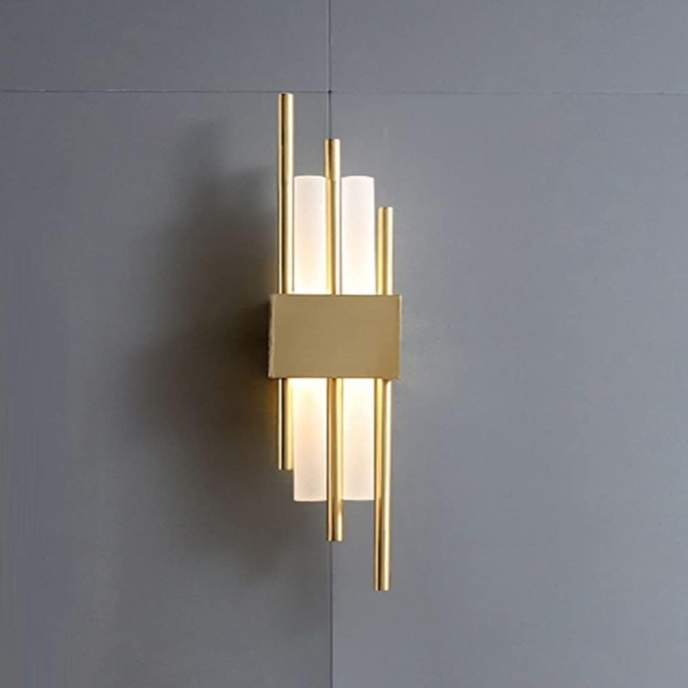 Wall Sconces Nordic Wrought Iron Wall Sconce Modern Minimalist Art Wall Light Wall Mounted Lighting Fixture for Bedroom Bathroom Villa Balcony Decoration Wall Sconce Lighting ( Color : Trichromatic Di