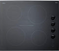 Summit 24' Electric Cooktop, 4 Burners, 230V Radiant Cooktop, Black- CR4B242BK