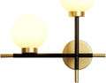 Sconce Wall Lighting Nordic Wall Lamp Wrought Iron Wall Sconce Double Head Glass Lampshade Wall Light Bedroom Living Room Corridor Bathroom Light Fixtures