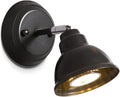 Wall Light Industrial Swing Arm Wall Lamp Adjustable Sconces Wall Lighting with 3W Led Bulb Wrought Iron Light Fixtures Vintage Wall Lights for Living Room Bedroom Kitchen Hallway Bar Farmhouse (Black