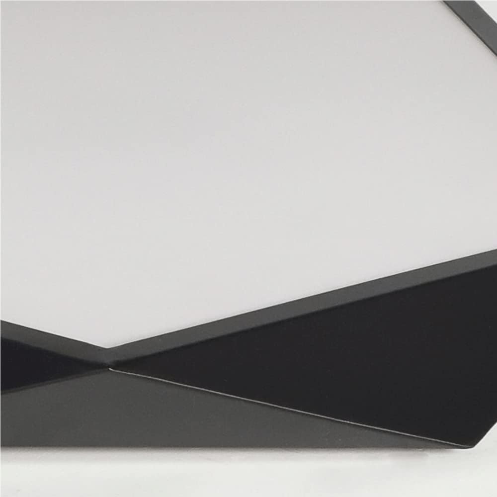 Ultra-Thin Modern Minimalist Nordic Wrought Iron Ceiling Lamp Soft Ambient Lighting Fixture for Bedroom Study Living Room Dining Room Kitchen Hallway Corridor Aisle Pendant(Black,White light)