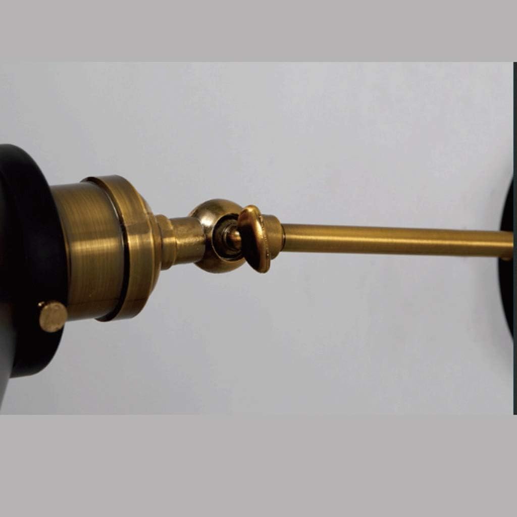Sconce Wall Lighting Adjustable Wall Lamp Wrought Iron Wall Light Retro Nordic E27 Wall Sconce Bedroom Bedside Staircase Living Room Bathroom Light Fixtures(Single Head)
