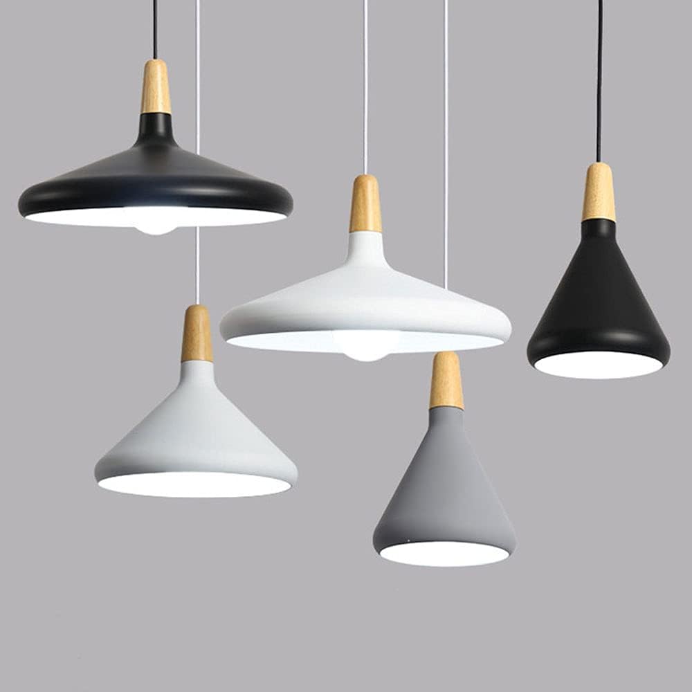Nordic Style Black Pendant Light Fixture - Adjustable Hanging Lamp for Kitchen, Dining Room, Bar, and Bathroom(Gray)
