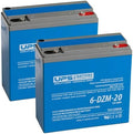 UPSBatteryCenter® Replacement Battery Pack for Homelite UT13126 Lawn Mower – (2) 6-DMZ-20, 12V 20Ah Battery Set
