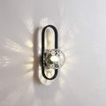 Modern Led Wall Decoration Wrought Iron LED for Hall Bedroom Corridor Toilet Bathroom Decoration (Color : Black Size : 01) (Black 2)