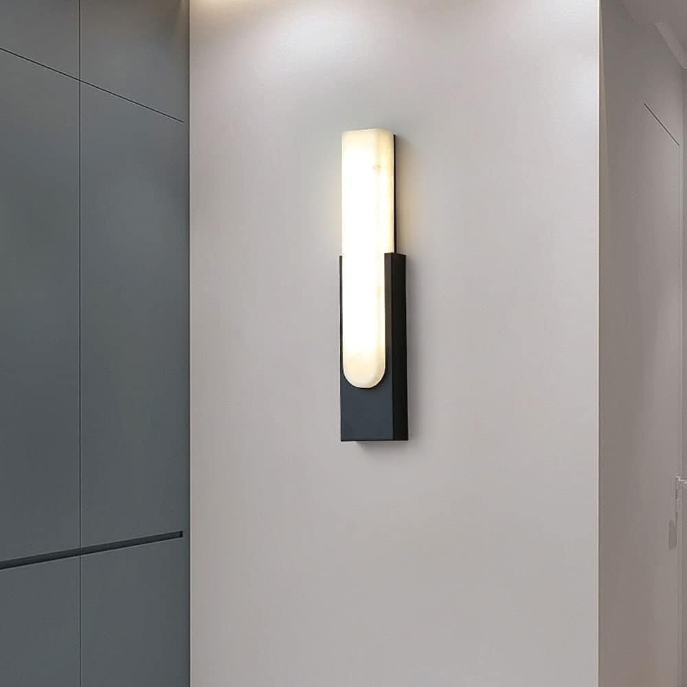 Modern Wall Sconce Wrought Iron Marble with Headboard Loft Lounge Bathroom,for Living Room