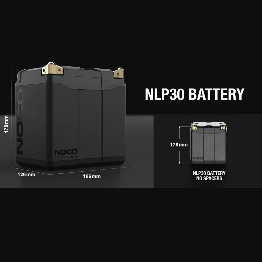 NOCO Lithium NLP30: Ultra-Light 12V Lithium Powersport Battery – Group 30 – 8Ah – 700A Start Power – Intelligent BMS – UL Certifiedc