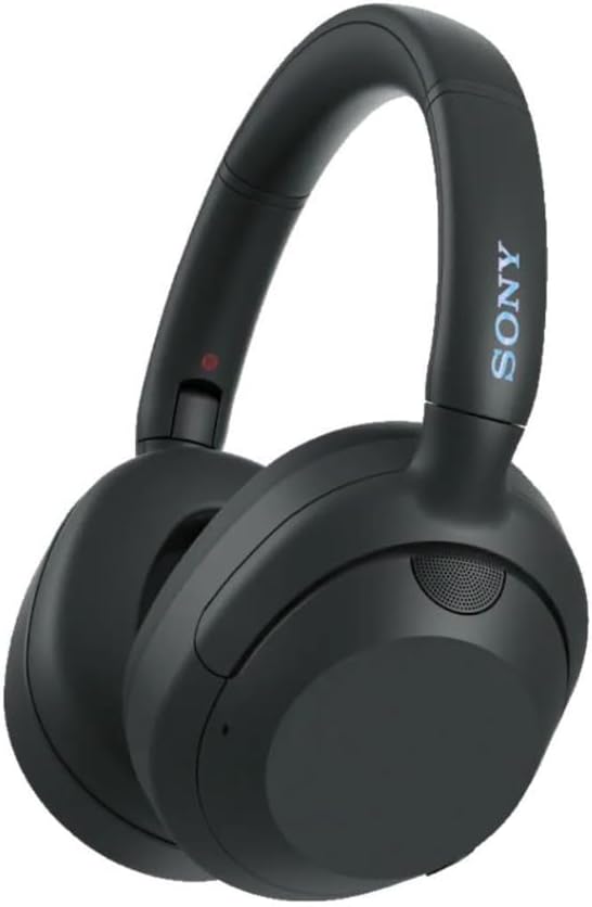 Sony ULT WEAR Wireless Noise Cancelling Over-Ear Headphones (Black) Bundle with Clip-On White and Red Light (2 Items)