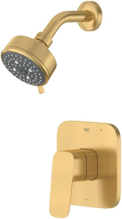 Grohe 105377GN00 Cubeo Pressure Balance Valve Shower Trim Kit, Brushed Gold