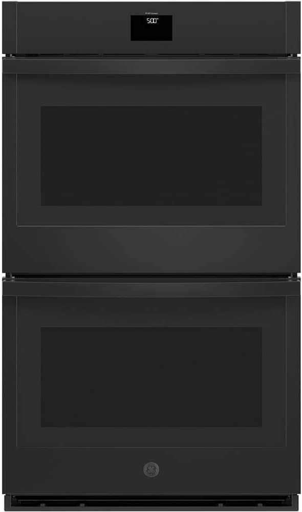 GE JTD5000DNBB 30' Double Wall Oven with 10 cu. ft. Total Capacity True Convection Touch Control and WiFi Connectivity in Black