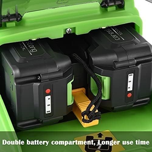 Electric Cordless Lawnmower Push Rotary Lawnmower Lightweight Hover Collect Lawn Mower Cutting Heights 30-70 cm up to 380 m2 Garden with 30L Grass Box
