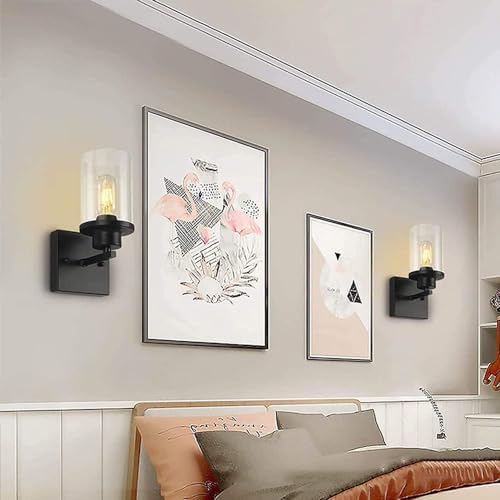 Retro Industrial Glass Wall Lamp - E27 Wrought Iron Fixture for Indoor Use, Stylish Mirror Light for Corridors, Aisles, and Bathrooms - Vintage Decorative Lighting Solution