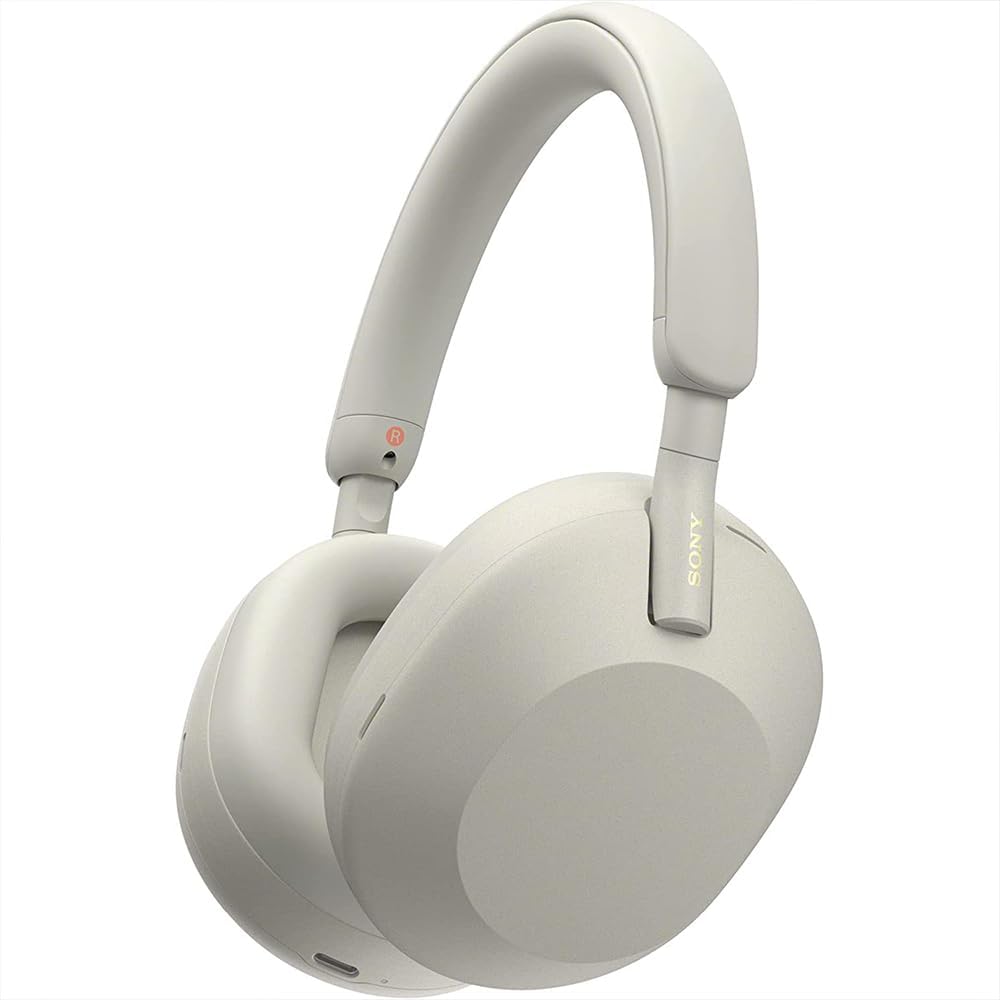 Sony WH-1000XM5 Wireless Industry Leading Noise Canceling Headphones, Silver Bundle with 2 YR CPS Enhanced Protection Pack, Mizco Travelocity in-Ear Headphone, Deco Gear Hard Case and Type C Adapter