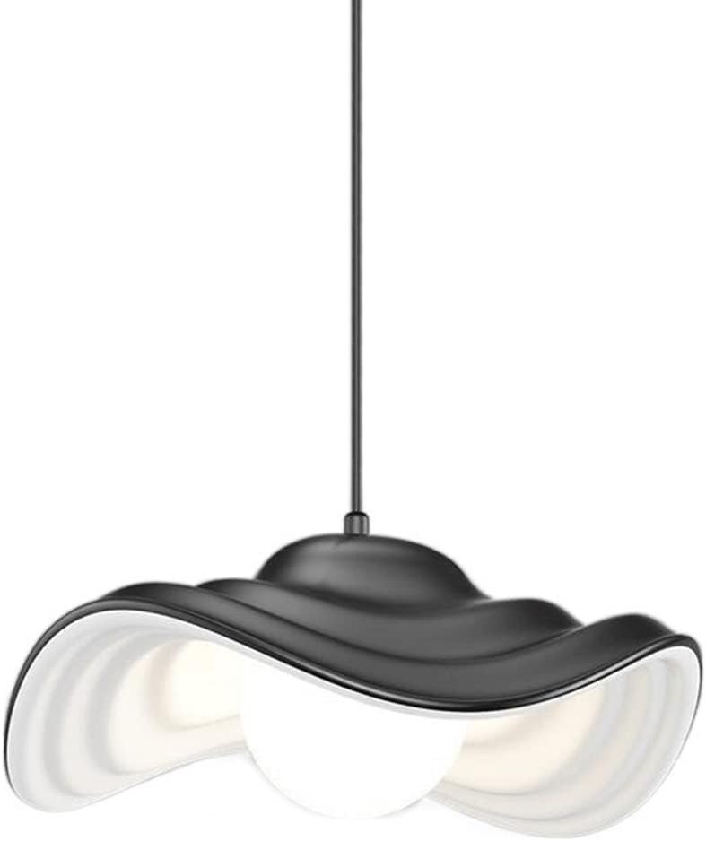 Chandelier, Creative Wrought Iron Pendant Light LED Pendant Light Fixtures Adjustable Hanging Chandelier Restaurant Office Pendant Light for Kitchen Island Dinning Room Bar Counter(Black)