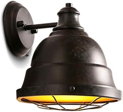 Vintage Industrial Wrought Iron Wall Lamp - Retro Black Wall-Mounted Lantern for Bedroom, Living Room, Bathroom, and Hallway(Black)