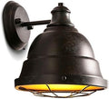 Vintage Industrial Wrought Iron Wall Lamp - Retro Black Wall-Mounted Lantern for Bedroom, Living Room, Bathroom, and Hallway(Black)