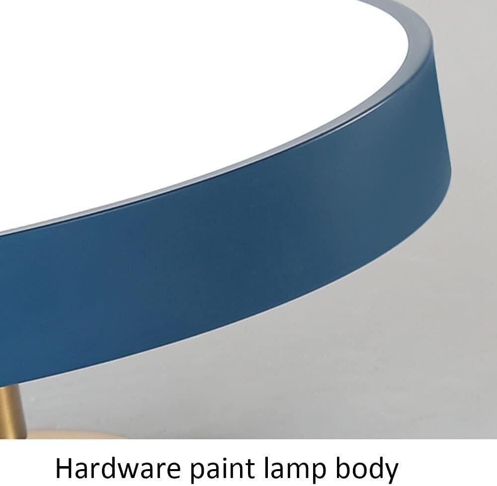 Semi Flush Mount Ceiling Light Modern Wrought Iron Ceiling Light Fixture Macaron Round LED Ceiling Lamp for Living Room Bedroom Dining Room Kitchen Study Room Corridor Chandelier(Black,40cm)
