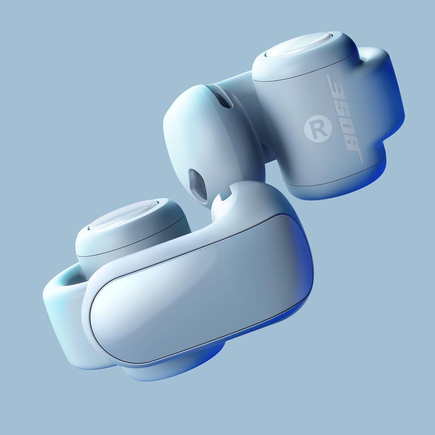 Bose Ultra Open Earbuds with Immersive Audio, Open Ear Wireless Clip on Earbuds for Comfort, OpenAudio for Awareness, Bundle Silicone Case Cover for Ultra Open Earbuds (Moonstone Blue)