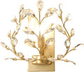 Wall Lighting Fixtures LED Crystal Aisle Wall Lamp American Style Wrought Iron Candle Wall Sconce Wall Mounted Lighting Fixture for Bathroom Bedroom Living Dining Room Entryway Aisle Decor ( Color : G