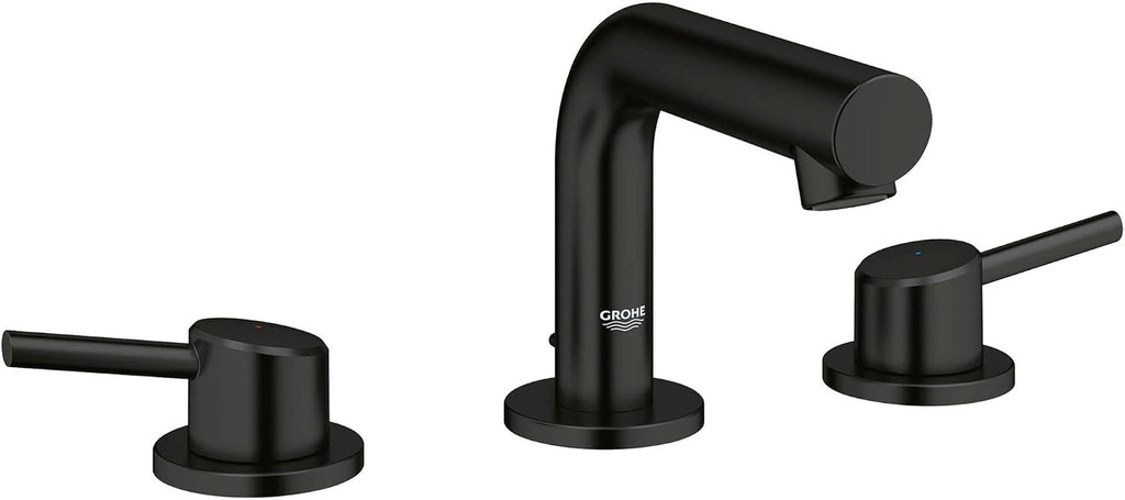 GROHE 205722431 Concetto 8' Widespread 2-Handle S-Size Bathroom Faucet, 1.2 GPM, Matte Black