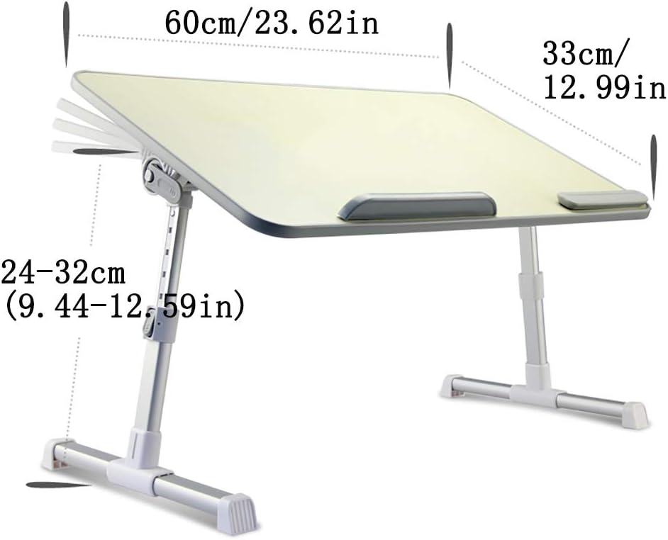Laptop Table,Portable Laptop Stand,Laptop Stand Adjustable Height,Laptop Stand with Fan,for Bed/Sofa/Desk