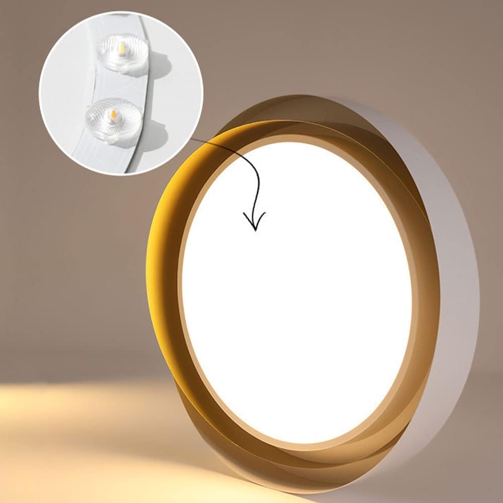Chandelier, Led Flush Mount Ceiling Light,Three-Color Dimming Ceiling Light,Creative and Personalized Wrought Iron Ceiling Lamp,Bedroom Living Room Energy-Saving Ceilinglight Fixture(White+Black,50Cm