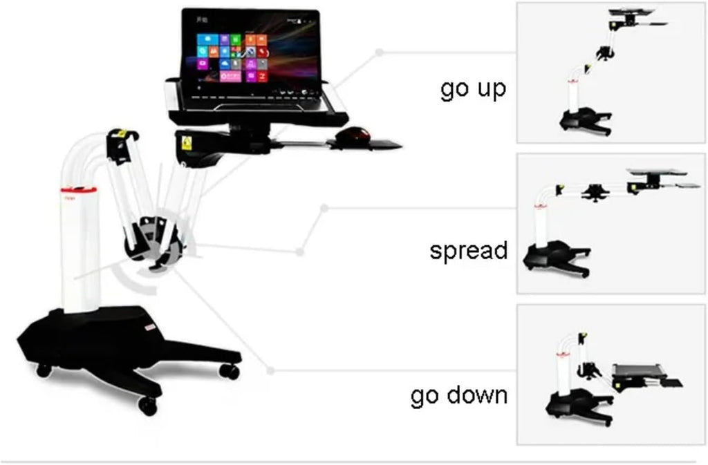 Versatile Rolling Laptop Desk - Portable Bed Table for Home, Office, School, and Medical Use - Adjustable Height Laptop Stand for Bed and Writing - Convenient Lap Desk Solution