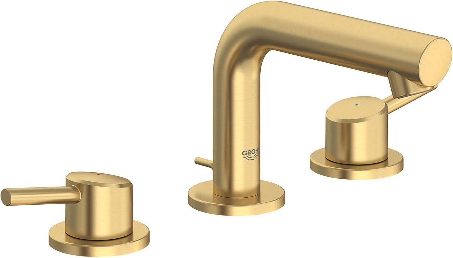 GROHE 20572GN1 Concetto, 8-inch Widespread 2-Handle S-Size Bathroom Faucet 1.2 GPM, Brushed Cool Sunrise (Brushed Gold)