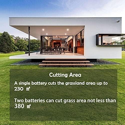 Electric Cordless Lawnmower Push Rotary Lawnmower Lightweight Hover Collect Lawn Mower Cutting Heights 30-70 cm up to 380 m2 Garden with 30L Grass Box