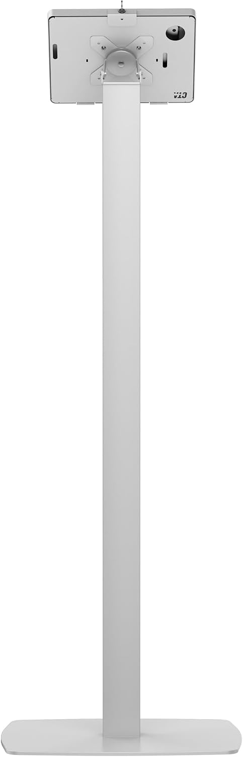 CTA Digital Thin Tall Floor Stand Standing 360 Degree Kiosk Display Tablet Holder with Charger Access & Lock for iPad 11 (A16)-Pro 11-inch M4 Air 11-inch M3- iPad 10th Gen - Galaxy Tab & More Tablets