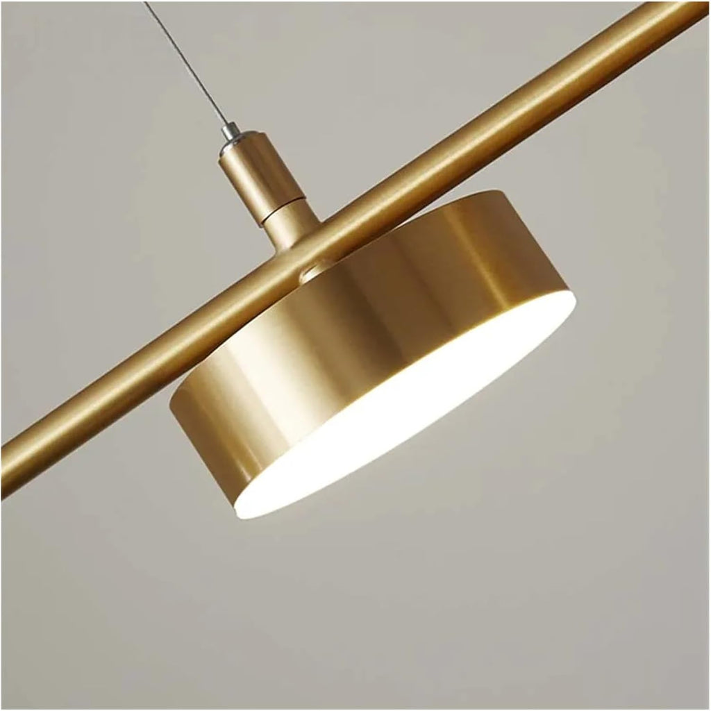 Wrought Iron led Chandelier Modern Black Gold Long Strip 4 Lights Dining Room Kitchen bar - Hanging Light fixtures, Single Chandelier