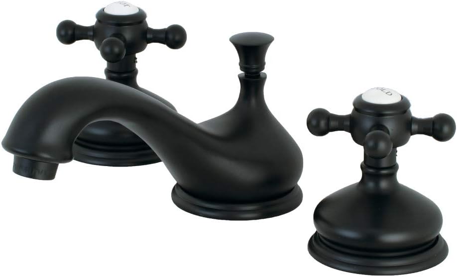 Kingston Brass KS1160BX 8 in. Widespread Bathroom Faucet, Matte Black