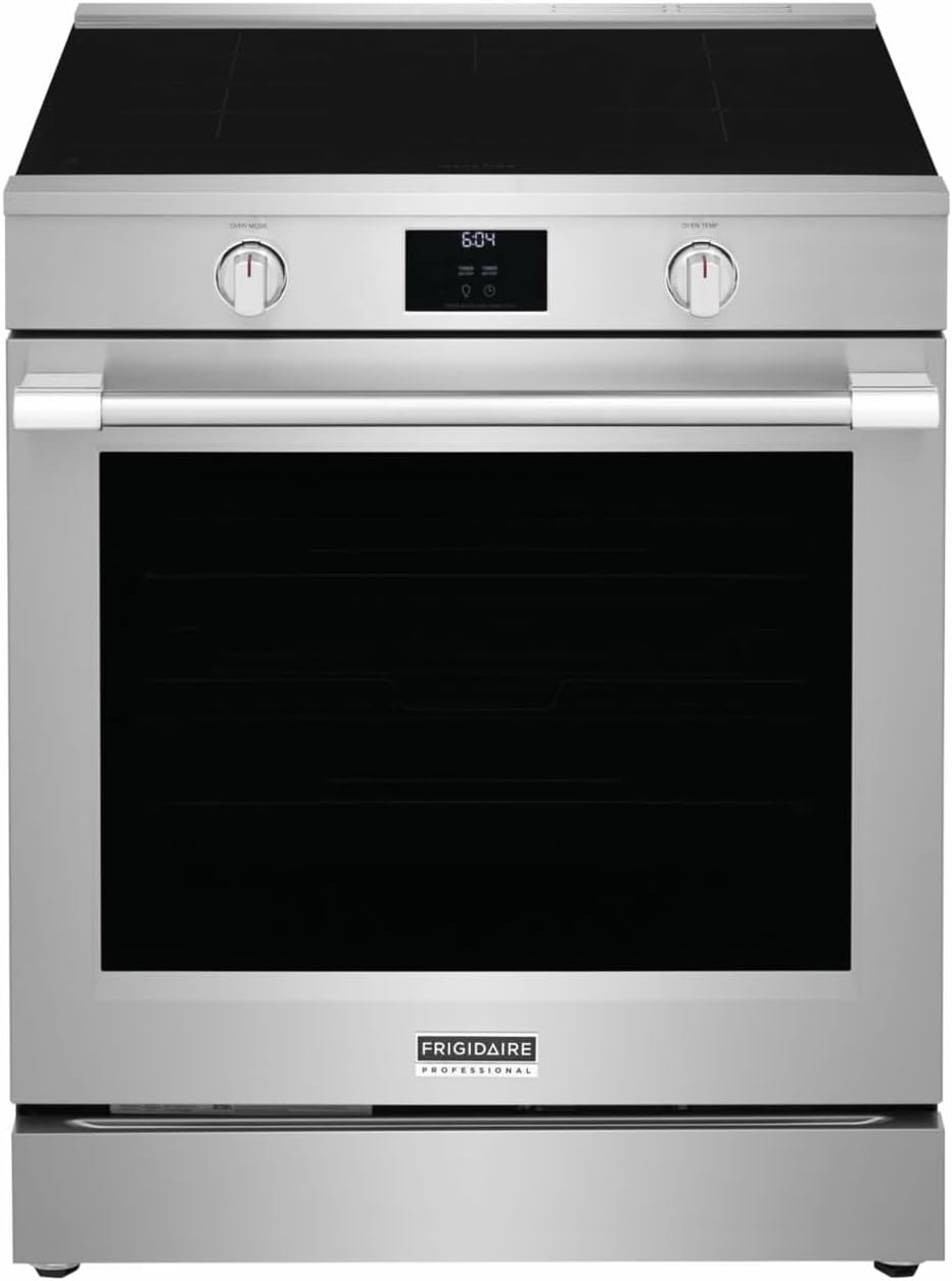 Frigidaire PCFI3080A Professional 30 Inch Wide 6.2 Cu. Ft. Free Standing Induction Range with No Preheat and Air Fry - Stainless Steel
