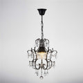 Modern Hanging Lamp, Pendant Light Fixture Style Luxurious V-intage Wrought Iron Crystal Chandeliers， Black Kitchen Island Light,Chandelier LED Ceiling Light