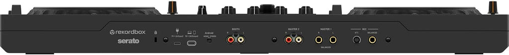 DDJ-GRV6 4-Channel DJ Controller with 2x Hosa CPR-203 Dual 1/4' to Dual RCA Cables and Hosa STX-105M 1/4' TRS to XLR Cable