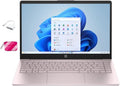 HP Student Laptop, Intel Processor N150(up to 3.6 GHz), 14 Inch LED Screen,8G RAM, 256GB Storange (128GB UFS+128GB MSD),One Year Office 365, Windows 11 Home,w/YYY Bundle,Pink