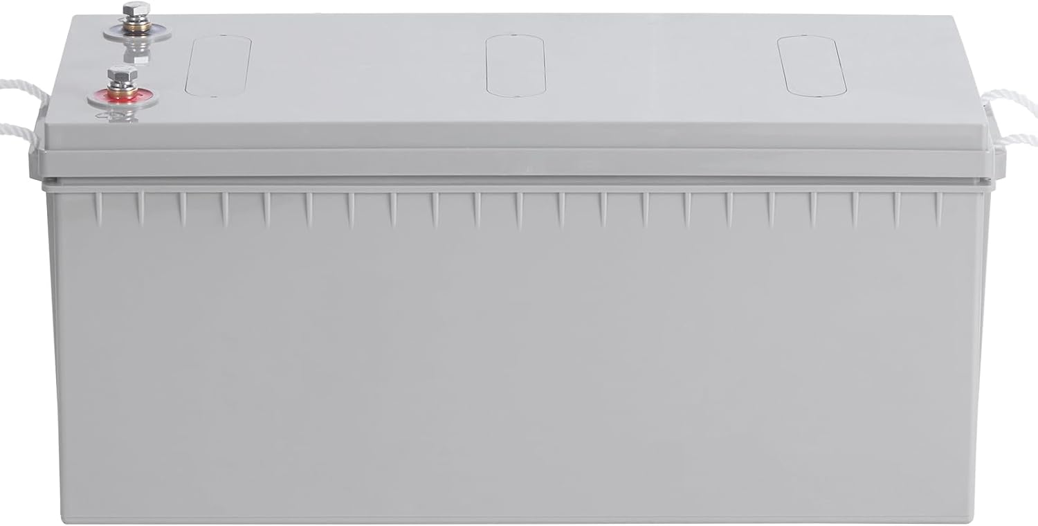 VEVOR Deep Cycle Battery, 12V 200 AH Rechargeable AGM Marine Battery, Designed for RV Solar Off-Grid Use, UPS Backup, Deep Cycle Marine Battery with a Self-Discharge Rate, 1400A Current