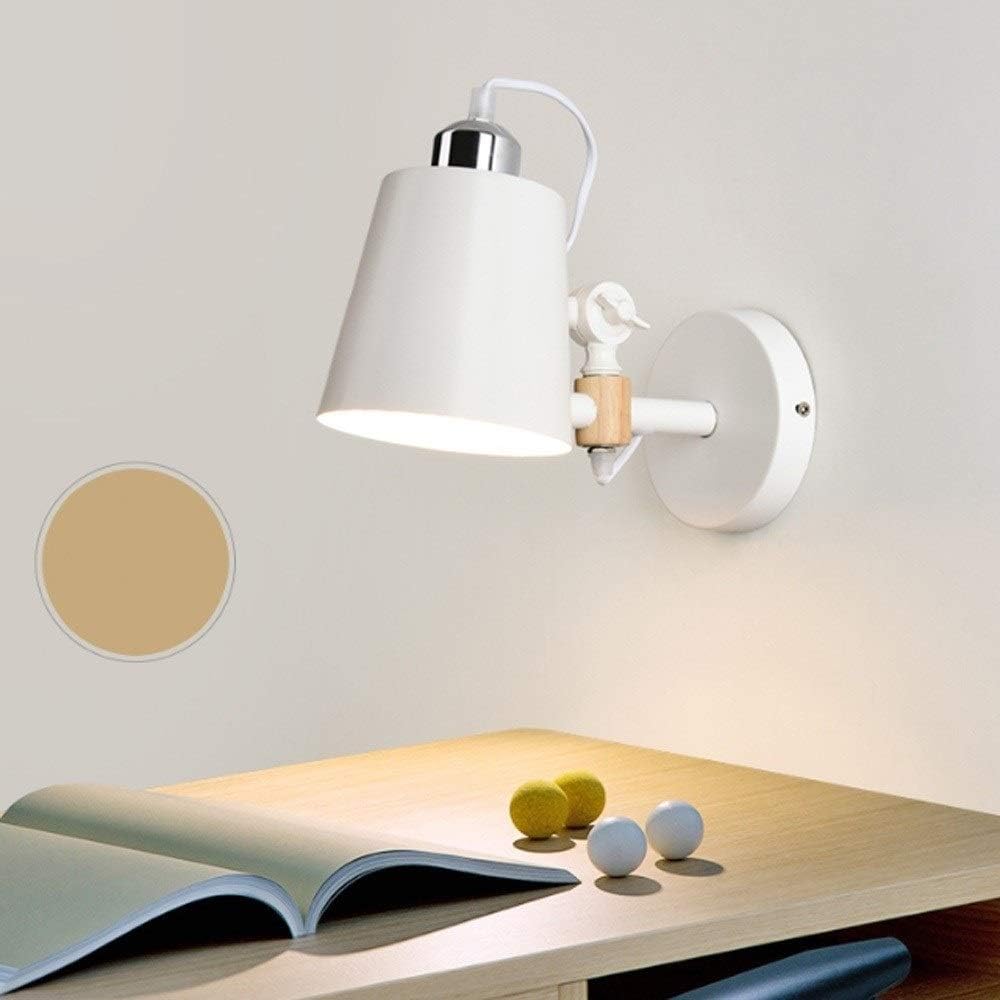 Wall Mounted Light Black And White Two Nordic Modern Minimalist Wall Lamp Optional Creative Personality LED Wall Lamp Wrought Iron Bedroom Bedside Aisle Living Room Bathroom Mirror Front Light P