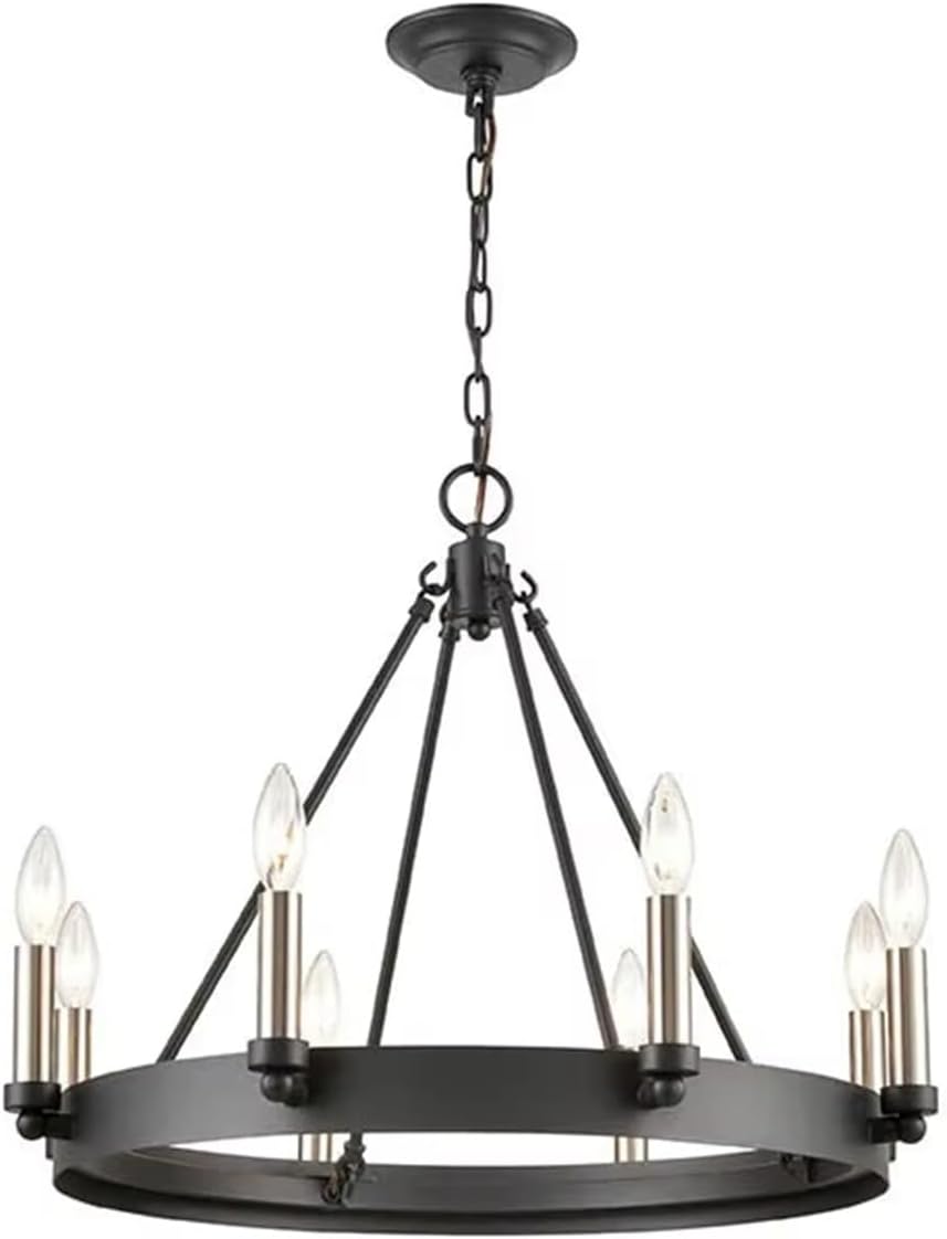 Industrial Vintage Black Chandelier for Kitchen Bedroom Living Room Indoor Lighting Retro Wrought Iron Antique Pendant Lights,Dining Light Fixtures