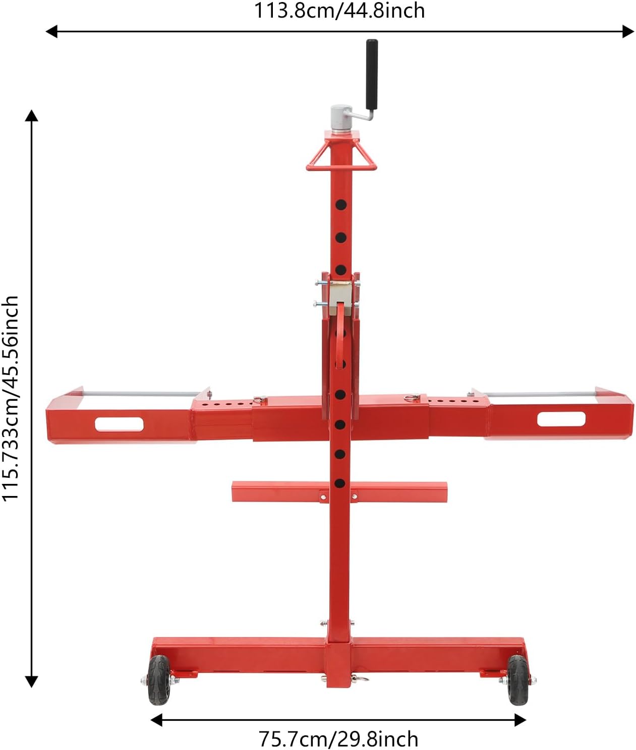 Lawn Mower Lift, 29 Inch Lawn Mower Lift Tool Adjustable Movable Lawn Mower Lift Solid Carbon Steel Lawnmower Lifting Machine for Riding Lawn Mower, Zero Turn Lawn Mowers (750lb Regular)