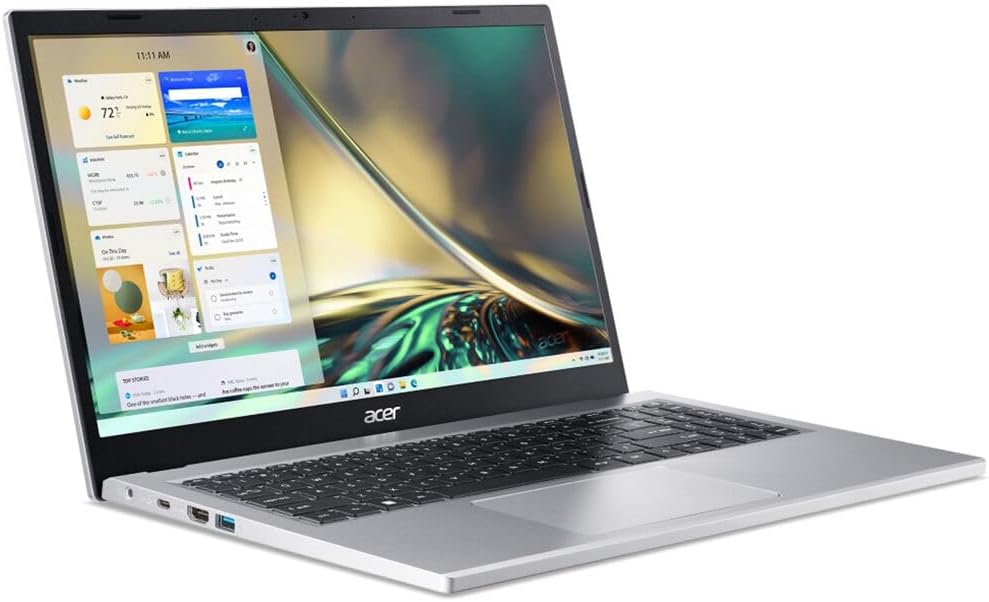 Acer 2025 Laptop | Aspire 3 | 15.6' 1920x1080 Touch IPS | AMD-4 Core Ryzen 5 7520U | 16GB LPDDR5 | 4TB SSD | Windows 10 Pro | Wi-Fi 6E - BT 5.1 - Backlit KB - 720p HD Camera - Pure Silver