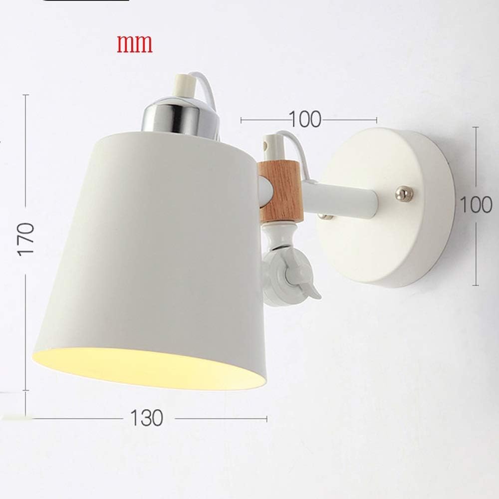 Wall Mounted Light Black And White Two Nordic Modern Minimalist Wall Lamp Optional Creative Personality LED Wall Lamp Wrought Iron Bedroom Bedside Aisle Living Room Bathroom Mirror Front Light P