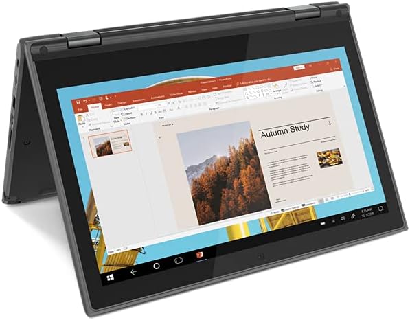 Lenovo 300e 11.6' Touchscreen Netbook, Windows 11, Intel Quad-Core N5030, 8GB RAM, 128GB SSD, Black (Renewed)