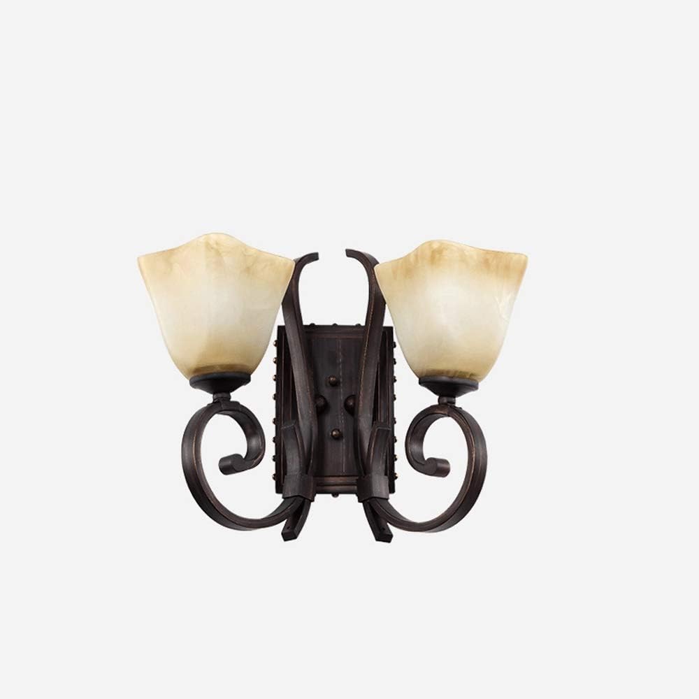 Wall lamp, Creative Gooseneck Black Wall Light Retro Personality Wall Illumination Fixtures Country Wrought Iron Wall Sconce Hotel Aisle Bar Lobby Home Decoration Wall Lant(Double Head)