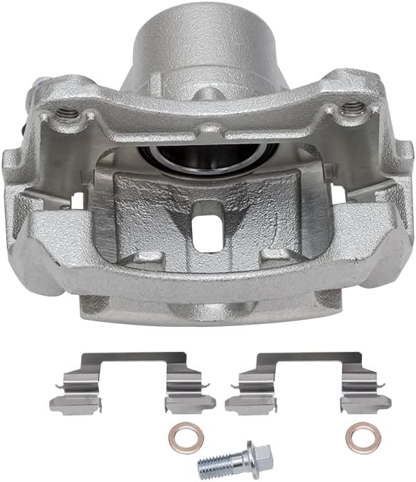 Detroit Axle - Front Brake Kit for Chevrolet Malibu Pontiac G6 Saturn Aura Drilled and Slotted Disc Brake Rotors Right Brake Caliper Replacement : 11.65' inch Rotor